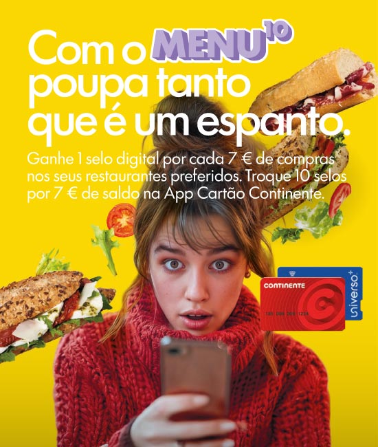 Menu 10 Pans& Company App Cartão Continente