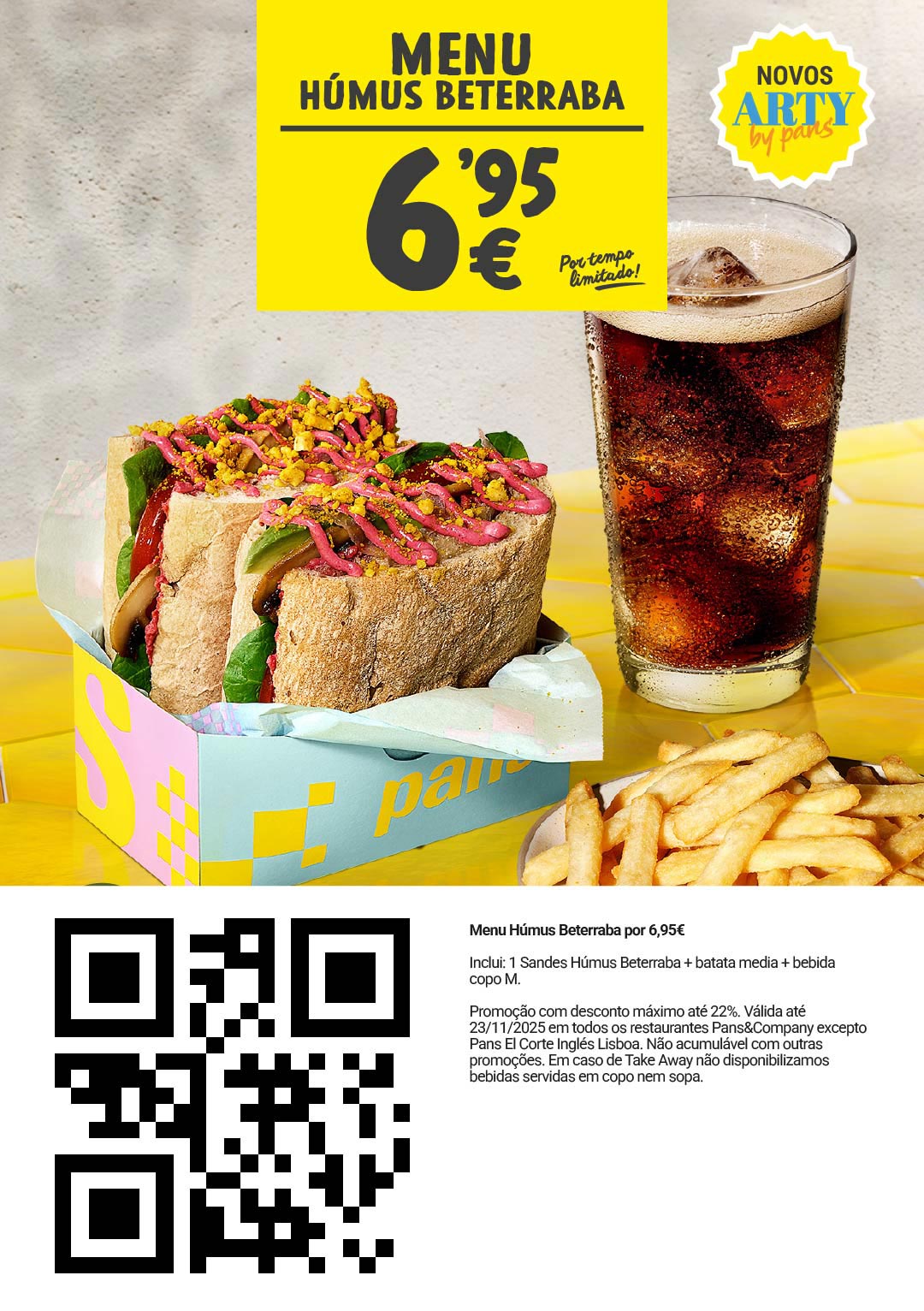 Cupão Húmus Beterraba 6,95€ na Pans & Company