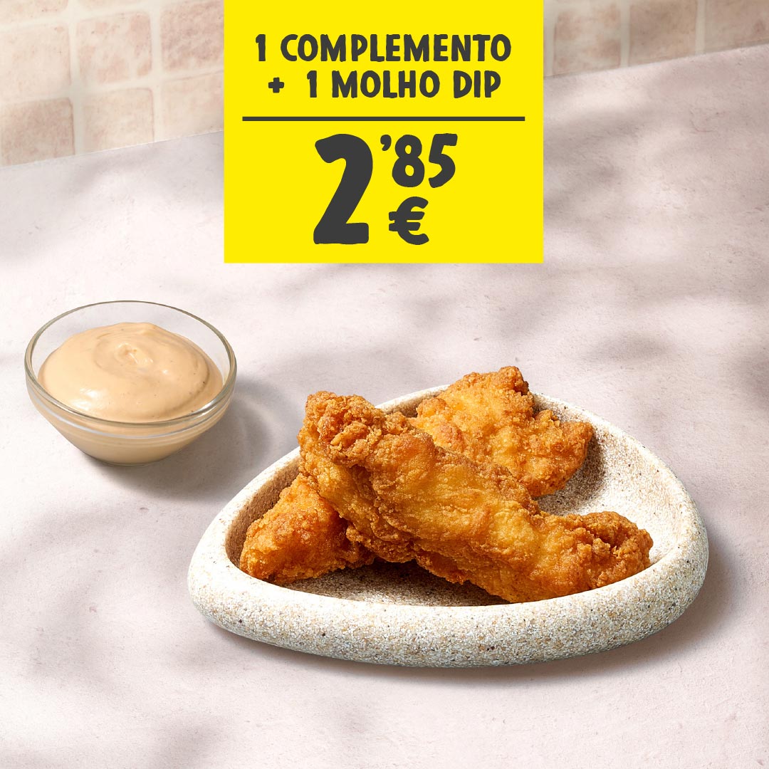 Cupão 1 complemento + 1 molho dip