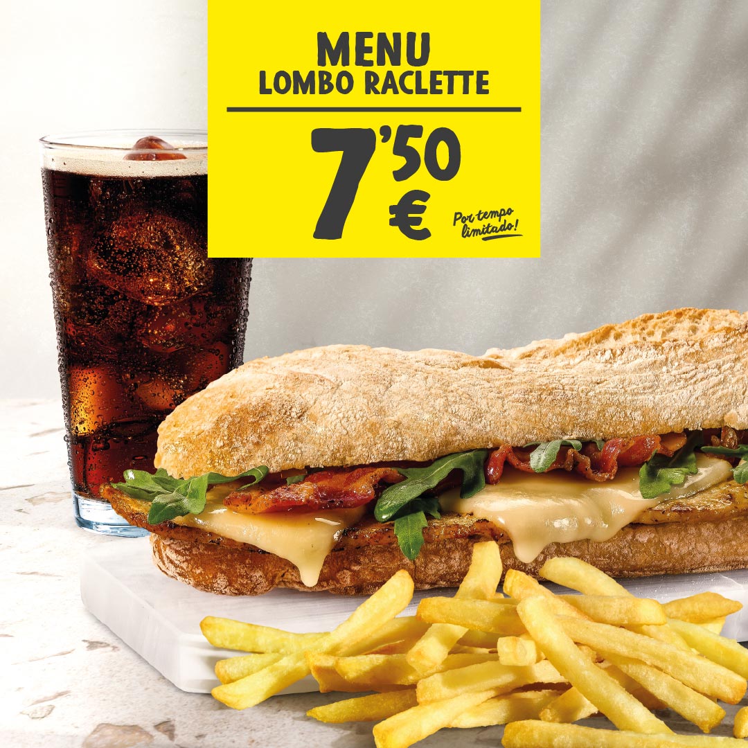 Cupão Menu Lombo Raclette