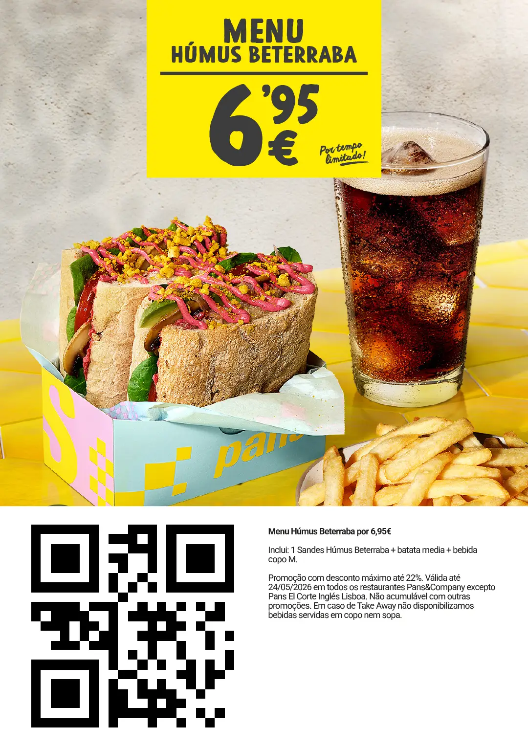 Cupão Húmus Beterraba 6,95€ na Pans & Company