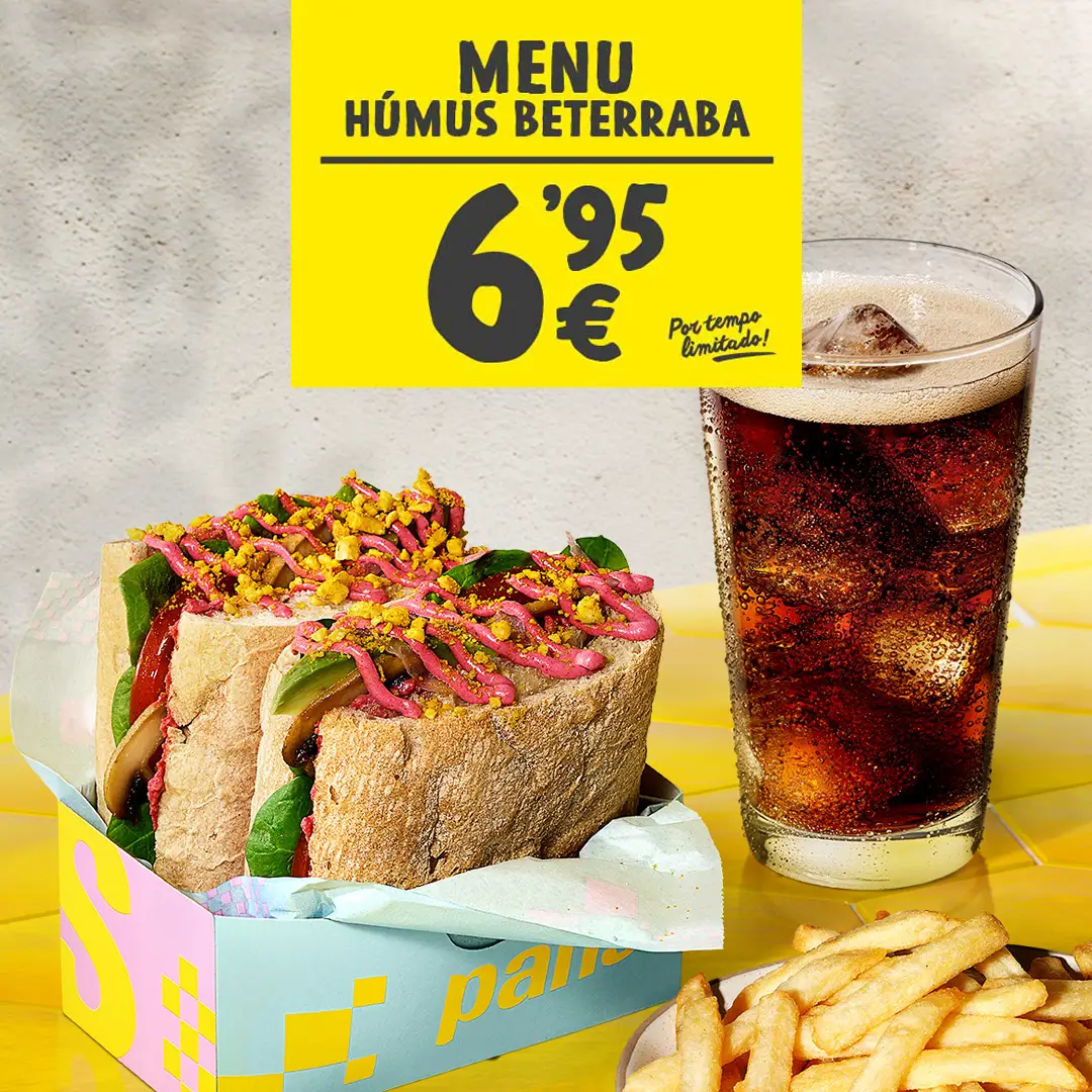 Cupão com oferta e promoção Menu Húmus Beterraba Pans & Company